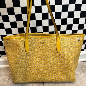 Yellow Patterned Kate Spade Tote Bag